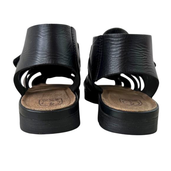 ECCO Leather Fisherman Sandals Black Comfort Walking Shoes Women’s 39 (8-8.5) - Picture 8 of 11